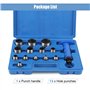Ensemble de Poinçon Creux de Cuir, 13Pcs Outil de Poinçonnage de Trou de Ceinture de Cuir Perforatrice Creuse avec Poignée pour 