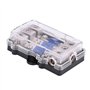 Support de Fusible de Lame, Keenso Porte-fusible Kit de Bloc de Fusible Boîte à Fusible de DC 12-24V pour Bateau Voiture avec 3 