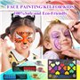 Shrubz Palette de Maquillage pour Enfants, Peinture Visage Corps Kit, 31PCS Peinture Corporelle pour Le Corps et Peinture Peintu
