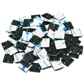 Auto Adhésif 50 Pièces Noir Embases Adhesive pour Attache de Cable