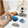 ShoppeWatch Galets a Peindre | Lot de 12 Pierres Plate Decoratif | Decoratif Naturel Cailloux Jardin Exterieur | DIY Artisanat T