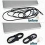 Attaches Velcro, 50 pièces d'attaches Velcro réglables, attaches Velcro robustes avec crochet et boucle pour câbles TV, câbles e