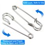 DNDGDLUA Lot de 12 épingles à nourrice pour kilt - En acier inoxydable - 63 mm - Robustes - Pour couvertures, tricots, bijoux et