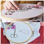Lot de 8 mini cercles en bambou de 15,2 cm pour broderie, point de croix, loisirs créatifs, couture