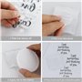 6 Pièces Tampon Encreur Acrylique, Blocs de Tampons en Acrylique Transparent avec Lignes Quadrillées, pour Album Scrapbooking dé