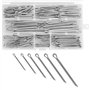 LWMLWM Assortiment de 160 goupilles en acier inoxydable - Pour voitures