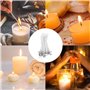 50 pièces Meche Bougie, avec piètement en métal, 3 pièces Autocollants, Mèche Bougie Candle Wicks Convient à Plupart Types Fabri