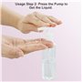 HXMJIED Lot de 6 flacons de voyage transparents avec pompe de 100 ml, flacons vaporisateurs de voyage en plastique, conteneurs l