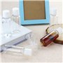 KZNKZN Lot de 20 flacons rechargeables en plastique transparent avec bouchon à rabat - 30 ml - Avec petits entonnoirs et étiquet