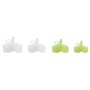 Lot de 80/200 capuchons pour hameçons triples de tailles standard #1/0 ~ 8, 4 tailles, jaune et blanc disponibles (blanc et jaun