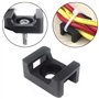 100 Set Attaches de Câble de Fixation Nylon Noir Double Serre-Câbles 100 x 2,5 mm Serre-Câbles Électriques avec 100 Pcs Embase a