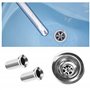ANBOO Lot de 2 vis à panier pour évier de cuisine, M12 x 25 mm, vis creuse en acier inoxydable 304, pour évier, tamis de lavabo,