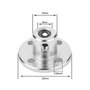 Raccords d’Arbre à Bride de 6 mm avec 10 Pcs M3 Serrage Vis et 1 Pcs Hexagonale Clé