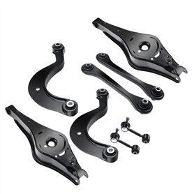 Frankberg 6x Bras de suspension + 2x Barre de couplage Arrière Gauche Droite Compatibles avec A3 8P1 2003-2009 Leon 1P1 2005-200