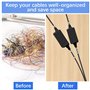 700 Pièces Clips de Cable Assortiment, Attache Cable Rond avec Clou, Cavalier Cable Electrique Blanc pour Fixation de Câble de B