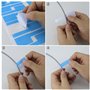 300 Pièces Étiquette de Cables Auto-adhésif Autocollant, Marqueurs de Câbles électriques Étanche Résistant à la Déchirure pour M