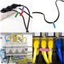300 Pièces Étiquette de Cables Auto-adhésif Autocollant, Marqueurs de Câbles électriques Étanche Résistant à la Déchirure pour M