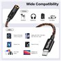 Adaptateur USB C vers audio de 3,5 mm avec puce CX31993 USB de type C vers casque auxiliaire Jack Dongle Amplificateur DAC Cordo