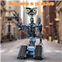 Millionspring Johny 5 Ensemble de Blocs de Construction de Robot Version Moteur avec Télécommande, Figurines à Circuit Ouvert Co