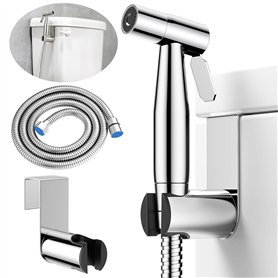 Douchette WC Toilette Douchette WC kit Complet Pulvérisateur de Toilettes Pommeau de Douche pour Evier Tuyau Antidéflagrant Cryp