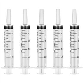 Yorgewd 5 pièces Seringue Alimentaire 20ml Seringue Plastique Seringue de Nourriture pour Oiseaux pour Alimentation Animale