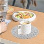 4 Pièces Dessous de Plat en Fil de Coton, Ronds Tressés Tapis Porte Casseroles, 20cm/7.9in Dessous de Verre en Coton Tissé, sous