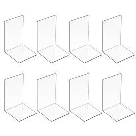 MumdoYAL 8 pièces Serre Livre，cale Livre，Serre Livre en Acrylique Transparent，Etagere Transparente，cale Livre Etagere，pour Chamb
