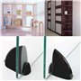 Taquets pour Étagères, LERANXIN 2 Pcs Equerre Etagere Murale, Support Etagere Verre, 8-10 mm Porte-Verre En Zinc Clip Fixations 