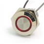 DollaTek 2Pcs 16mm 10A interrupteur momentané interrupteur à bouton-poussoir 12V dc oeil angulaire LED interrupteur rond en acie
