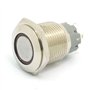 DollaTek 2Pcs 16mm 10A interrupteur momentané interrupteur à bouton-poussoir 12V dc oeil angulaire LED interrupteur rond en acie