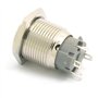 DollaTek 2Pcs 16mm 10A interrupteur momentané interrupteur à bouton-poussoir 12V dc oeil angulaire LED interrupteur rond en acie