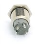 DollaTek 2Pcs 16mm 10A interrupteur momentané interrupteur à bouton-poussoir 12V dc oeil angulaire LED interrupteur rond en acie