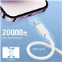Lot de 3 pour [Apple MFi] Câble de charge iPhone 3 pieds Lightning vers USB - 3 pieds iPhone Câble de charge USB pour Appe iPhon