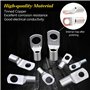 InduSKY 240Pcs Cosse à Sertir Kit Comprendre 120Pcs Trou de Boulon en Cuivre Étamé Anneau à Sertir Bornes de Batterie Connecteur