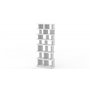 Tojo -bieg Module de Montage Petit | étagère Extensible | bibliothèque Autonome | revêtement MDF Blanc, Angle en Aluminium | 80 