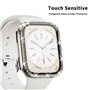 Rc-Z Coque pour Apple Watch Series 9 8 7 de 41 mm, coque de protection en diamant cristal brillant pour femme, protecteur de cad