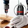 Mandrin Perceuse à Serrage Rapide 1,5-13 mm, adaptateur de mandrin 1/2″ - 20 UNF, avec accessoires d’adaptateur SDS, queue hexag