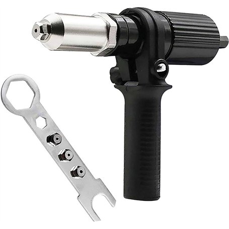 Adaptateur de pistolet à riveter avec poignée en plastique amovible