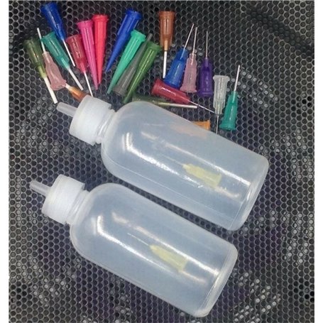 Lot de flacons applicateurs de 50 ml avec 21 aiguilles de distribution pour loisirs créatifs