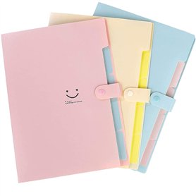 Trieur A4 Range Document - 3 Pièces Classeur Rangement avec 5 Compartiments en Format A4 Haute Capacité Document Porte Dossier B