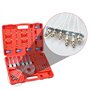 Zoomtools Ensemble d'adaptateurs de débitmètre d'injecteur Diesel à 6 cylindres, kit de Test de Fuite de Diesel à Rampe Commune 