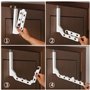 Cintre de Voyage,Porte Manteau pour Porte,Cintre Gain de Place,Porte Vêtements Étendoir à Linge Mural Rétractable avec Crochets,