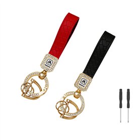 2pcs Porte Clé Voiture en Cuir