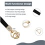 2pcs Porte Clé Voiture en Cuir,Strass Porte-Clés de Voiture Rotatif à 360 Degrés avec Anneau en D anti-perte et Tournevis,Porte 