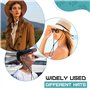 Lot de 6 Clips de Retenue de Chapeau Réglables - Coupe-Vent Attache Casquette Anti-Perte pour Pêche, Randonnée, Camping, Voyages