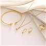 TTPSRY Ensemble de Bijoux pour Femmes Parure Goutte d'Eau avec des Lignes Très Fines Boucles d'Oreilles Collier Bracelet en Form
