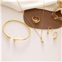 TTPSRY Ensemble de Bijoux pour Femmes Parure Goutte d'Eau avec des Lignes Très Fines Boucles d'Oreilles Collier Bracelet en Form