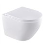 HOMELODY WC suspendu sans bord - Économise de l'eau - Nano-vernis hygiénique - 360° - Monotrou Superspin - Silencieux - Abattant