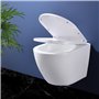 HOMELODY WC suspendu sans bord - Économise de l'eau - Nano-vernis hygiénique - 360° - Monotrou Superspin - Silencieux - Abattant