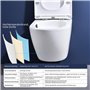 HOMELODY WC suspendu sans bord - Économise de l'eau - Nano-vernis hygiénique - 360° - Monotrou Superspin - Silencieux - Abattant